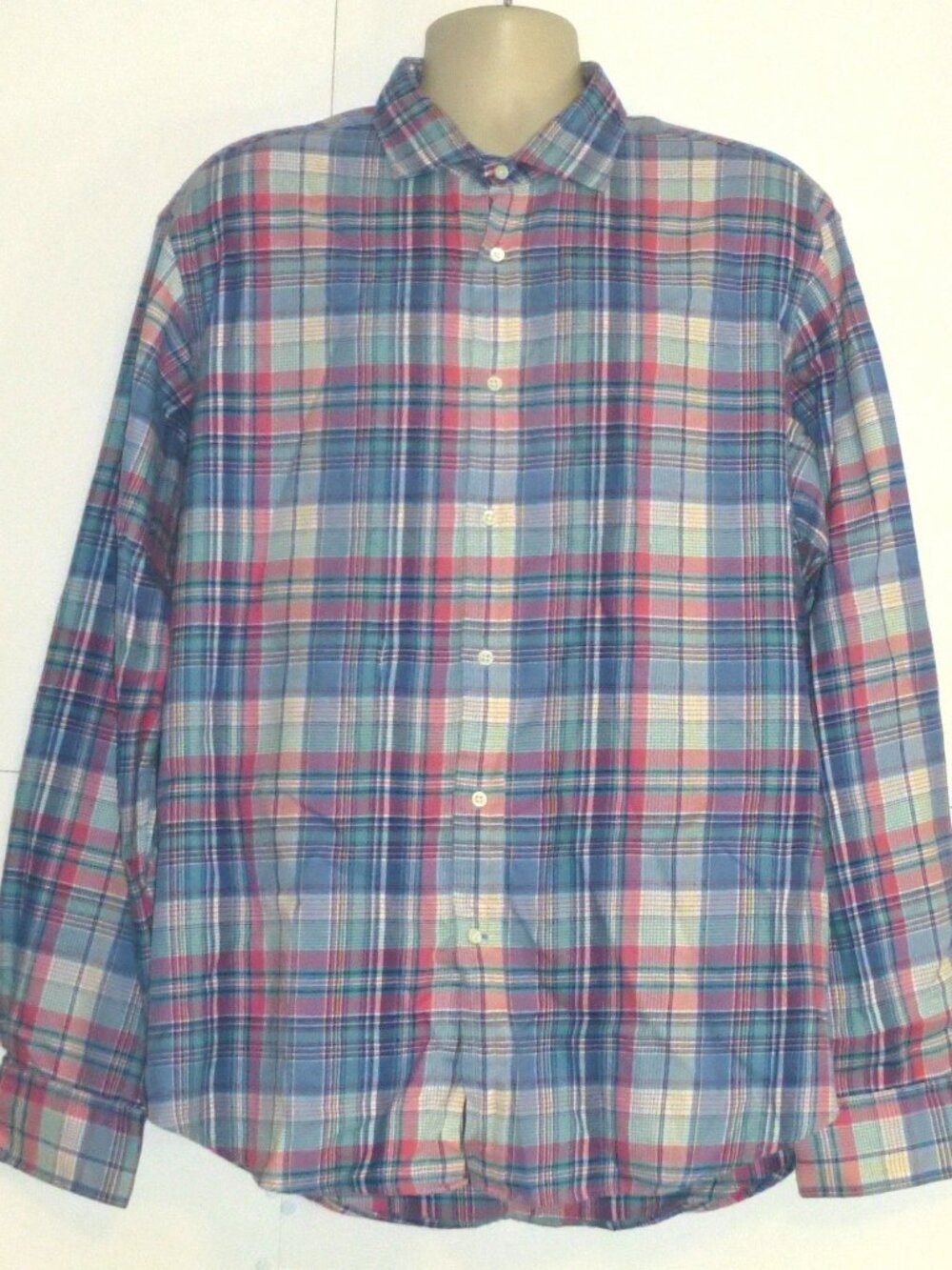 Polo Ralph Lauren Men's Long Sleeve Luxury Flannel Plaid Shirt Size:XXL HAS FLAW
